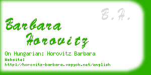 barbara horovitz business card